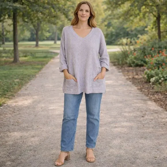 C22 Robert Louis Women’s Pullover Sweater Light Purple Knit Style Size M - Picture 2 of 11